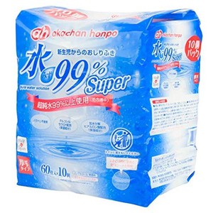 アカチャンホンポ 赤ちゃん本舗 水99% SUPER 厚手おしりふき 60枚×10個