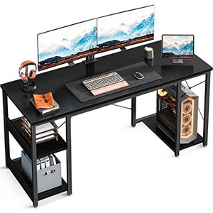 ODK パソコンデスク ゲーミングデスク 机 PCデスク 幅140CM ラック付きデスク CPUシェルフ付き DESK ?子 ？？? ワークデスク ゲームデス