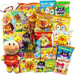 ギフト袋付！アンパンマンぬいぐるみと新お菓子詰め合わせ17点セット