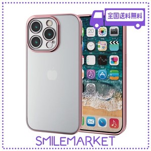 エレコム IPHONE15 PRO ケース カメラ保護 ソフト メタリック加工 ピンクゴールド PM-A23CUCTMKPN