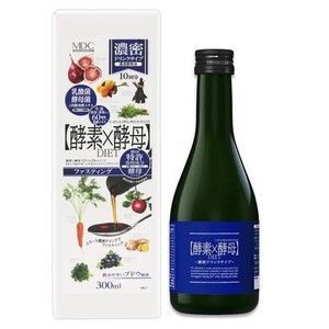 MDCメタボリック 酵素ドリンク イースト×エンザイム ダイエット (300ML / ブドウ風味) 発酵時砂糖不使用 国産 (酵素/酵母ペプチド/キャ