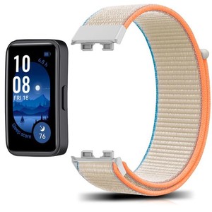 [LUFIYA] 交換バンド HUAWEI BAND 9/HUAWEI BAND 8 対応 交換ベルト ファーウェイ バンド9 いナイロン素材スポーツループベルト 脱着便利