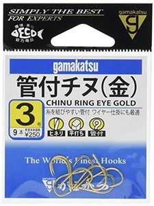 がまかつ(gamakatsu) カン付チヌ フック 金 3号 釣り針