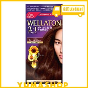 ウエラトーン 2+1 クリームタイプ 6G やや明るいウォームブラウン 白髪染め 深い髪色リッチに輝く 医薬部外品 1個 (X 1)