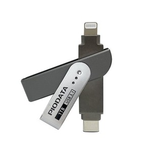 PIODATA IXFLASH 1TB IPHONE/IPAD用フラッシュメモリ USB3.1 TYPE C APPLE MFI認証 LIGHTNING外付USBメモリー IOS/WINDOWS/MAC用 写真と