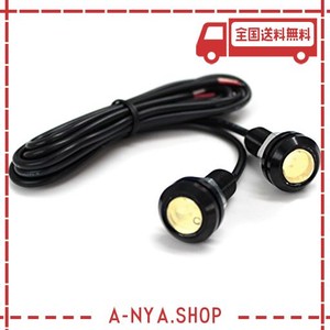 【2個入り】 防水 大玉 LED スポットライト 白色 12V 18MM (黒色ソケット)