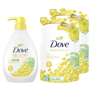 DOVE(ダヴ) ボディソープ ミモザ (ボディウォッシュ) 本体+詰め替え用 470G+330G×2個