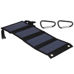 折りたたみ式ソーラーパネル アウトドアにもインドアにも便利な無尽蔵の高効率ソーラーパネル(BLACK)