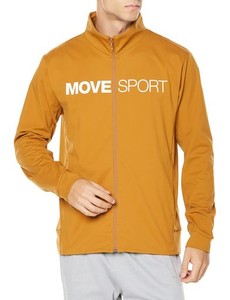 [ムーブスポーツ] ウィンドブレーカー デサント ジャケット 防風 保温 ストレッチ トレーニング メンズ オレンジ M