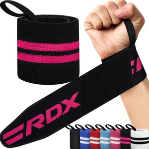 RDXウエイトリフティング手首サポートラップ(親指ループ付き)は、筋力トレーニング、パワーリフティング、ボディビルディング、体操、ワ