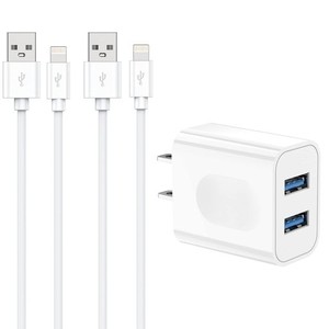 IPHONE 充電器 充電ケーブル USB ンセント 12W 【MFI/PSE認証済み】ライトニングケーブル アイフォン 携帯充電器 2M 2ポート スマホ充電