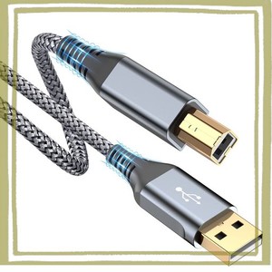 プリンター ケーブル 3M USB 2.0 ケーブル (タイプAオス - タイプBオス) USB2.0規格 パソコンとプリンター接続ケーブル ナイロン編み 480