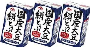 森永 国産大豆 絹とうふ 250ｇ×12個 [充てん豆腐 常温長期保存 備蓄 保存料不使用]