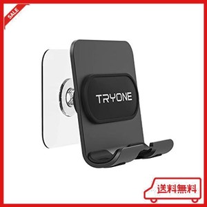 壁掛けデザイン スマホ スタンド 両用 タブレット スタンド TRYONE 壁掛け スタンド 貼り付けシール2枚 強力粘着 貼り付け跡なし 耐荷重 