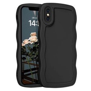 GUAGUA IPHONE XS ケース IPHONE X ケース 可愛い 韓国 おしゃれ アイフォンX/XS カバー TPU ウェーブ デザイン 人気 ソフト バンパー 耐