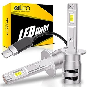 AILEO H1 LED ヘッドライト/フォグランプ用 爆光LED 車検対応 超小型サイズ CSP社製LEDチップ搭載 H1 LED バルブ 6500K ホワイト 12V/24V