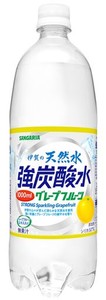 サンガリア 伊賀の天然水 強炭酸水 グレープフルーツ 1000ML ×12本