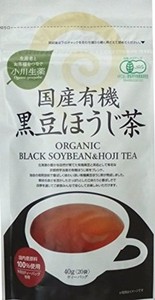 小川生薬 国産有機黒豆ほうじ茶 (40G) X2袋