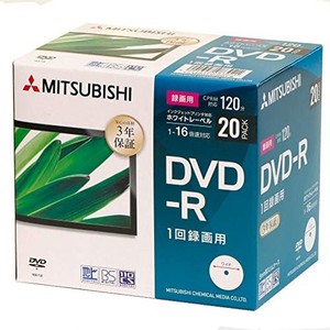 三菱ケミカルメディア 1回録画用 DVD-R CPRM 120分 20枚 5？プラケース ホワイトプリンタブル 片面1層 1-16倍速 3年保証 VHR12JP20D1-B