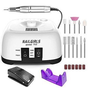 nailgirls 電動ネイルマシン 11個のビット ネイルマシン 卓上式 電動ネイルケアキット ネイルケア ジェルネイルケア オフ ネイルドリルマ