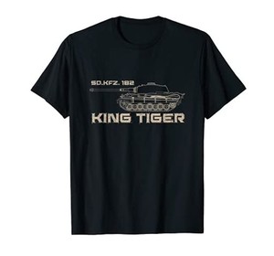 タイガー2 SD.KFZ 182 キングタイガー戦車 WW2 Tシャツ