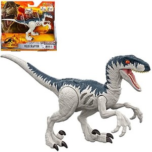 マテル ジュラシックワールド(JURASSIC WORLD) リアルミニアクションフィギュア ダメージ! ヴェロキラプトル 【全長:約20？】 【3才~】 G