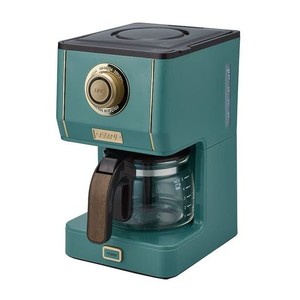 【TOFFY/トフィー】 アロマドリップコーヒーメーカー K-CM5 (スレートグリーン) ドリップ式 蒸らし機能 自動保温機能 ガラスポット メッ