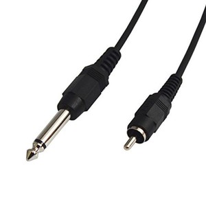 オーディオ変換ケーブル RCA ピンプラグ(オス) - 6.3MM モノラル標準プラグ(オス) 2M VM-RM-2M