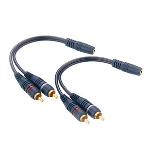 EIGHTNOO RCAケーブル 3.5MM(メス) - 2RCA(オス) ステレオミニプラグ 2本 RCA 3.5MM 変換ケーブル 高いシールド 金メッキ端子 ステレオ 