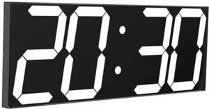 SOULITEMデジタル時計 LED 文字大きく見やすい 大型 壁掛け 時計 卓上置き時計 調整可能な明るさ 掛け時計 温度 湿度 カレンダー 秒読み 