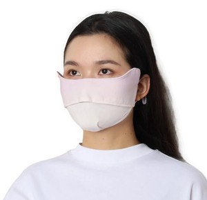 [CATMOZ] UVカットフェイスカバー UPF50 冷感触感 息苦しくない日焼け・紫外線対策マスク サイズ調整可 (パープル)