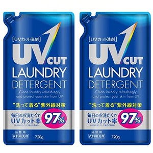 【まとめ買い】UVカット 洗剤 ベビーフローラルの香り 詰め替え 720G×2個セット 紫外線対策 ・ UVケア