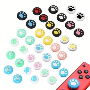 【SWITCH 有機ELモデル対応/SWITCH/SWITCH LITE 対応】アナログスティックカバー 保護カバー 猫 肉球 アシストキャップ (36枚入れ)