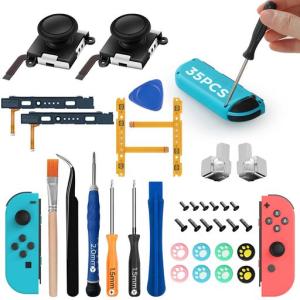GEERIC 【35IN1 ジョイコン修理セット】 SWITCH 修理キット SWITCH JOY-CON 対応 コントローラー 修理セット スイッチ ジョイコン スティ