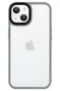 MINTY IPHONE14 ケース IPHONE13 ケース 両機種対応 マットクリア ケース ライトグレー