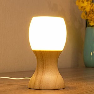 LEDの木製の電気スタンド、寝室のベッドサイドのナイトライト、調光可能なLED照明、創造的な家の装飾のテーブルランプ、ユニークな新築祝