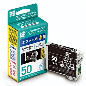 エコリカ エプソン ICBK50対応リサイクルインク ブラック ESP-E50B 残量表示対応