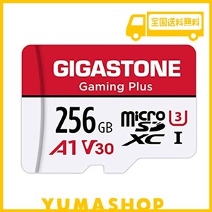 GIGASTONE マイクロSDカード 256GB NINTENDO SWITCH SDカード動作確認済 転送速度100MB/S 高速 MICROSD 256GB FULL HD & 4K UHD動画, UHS