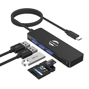 USB C ハブ アダプタ 5-IN-1ドッキングステーション USBハブ TYPE-C 変換アダプタ 【 1つのUSB 3.1/ 2つのUSB 2.0/MICRO SD & SDカード 