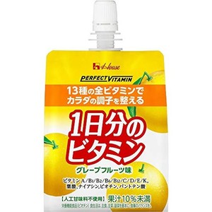 ハウスウェルネスフーズ PERFECT VITAMIN 1日分のビタミンゼリー グレープフルーツ味 WITH 180G×24袋