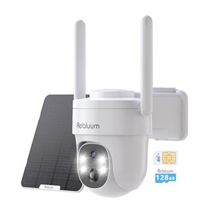 REBLUUM防犯カメラ 屋外 ソーラー 4Gカメラ300万画素 ワイヤレス SIM/SDカード内蔵 WIFI不要 防水監視カメラ 夜間カラー暗視 360度監視 