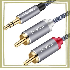 CHLIANKJ 3.5MM ステレオミニプラグ TO 2RCA 変換 ステレオオーディオケーブル、金メッキコネクタ オス TO 2*オス Y スプリッタオーディ