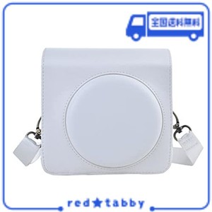 RIEIBI チェキケース,FUJIFILM INSTAX SQUARE SQ6 カメラバッグ カメラ保護ケース ショルダーストラップ付き バックスナップボタン PUレ