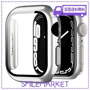 YOFITAR APPLE WATCH 8/7用ケース 41MM-45MMメッキ加工 アップルウォッチ SERIES 8/7 用 保護ケース ガラスフィルム 一体型 PC素材 光沢 