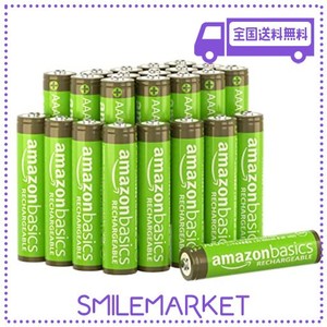 AMAZONベーシック 単4形充電池 パフォーマンス 800 MAH 充電済み 1000回まで充電可能 24本パック