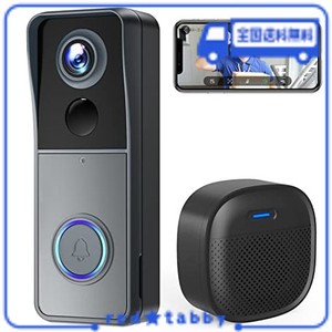 インターホン ワイヤレス 工事不要 ビデオドアホン カメラ付き ビデオドアベル WIFI スマホ連動 玄関インターホン デバイス共有 USB充電