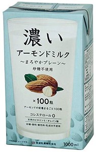 筑波乳業 濃いアーモンドミルク1000ML (まろやかプレーン・砂糖不使用)