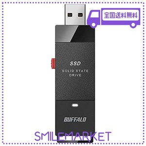 バッファロー SSD 外付け 1.0TB USB3.2 GEN1 読込速度430MB/秒 PS5/PS4メーカー動作確認済 コンパクト 超小型 ブラック SSD-PUT1.0U3BC/N