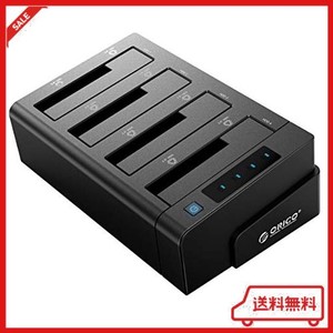 ORICO USB3.0 HDDケース クローン機能付き 2.5 / 3.5インチ SATA HDD/SSD 対応 4ベイ ハードディスクケース 工具不要 10TB*4台対応 電源