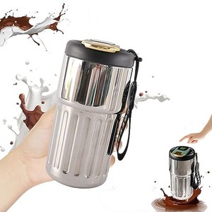DZANNC コーヒー魔法瓶、大容量 水筒 真空断熱 タンブラー おしゃれ ステンレス 携帯 コーヒーカップ 450ML コーヒー 魔法瓶 タンブラー 